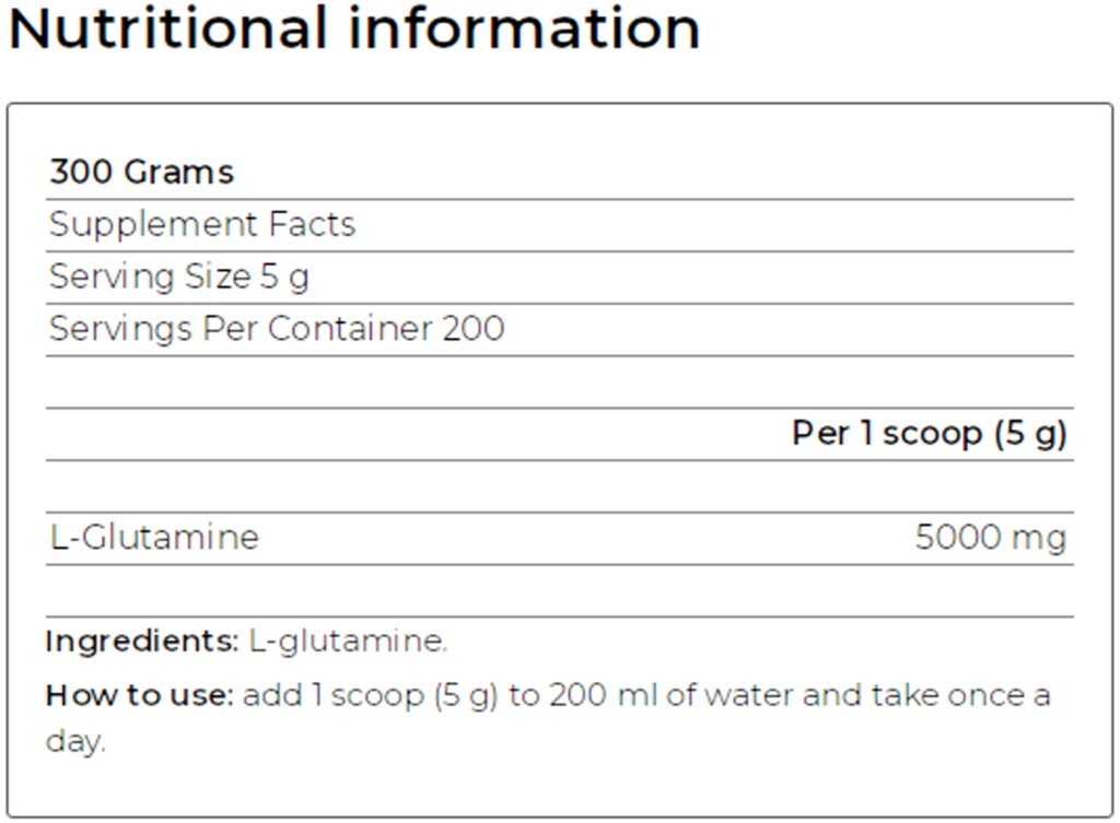 Glutamine 300gr