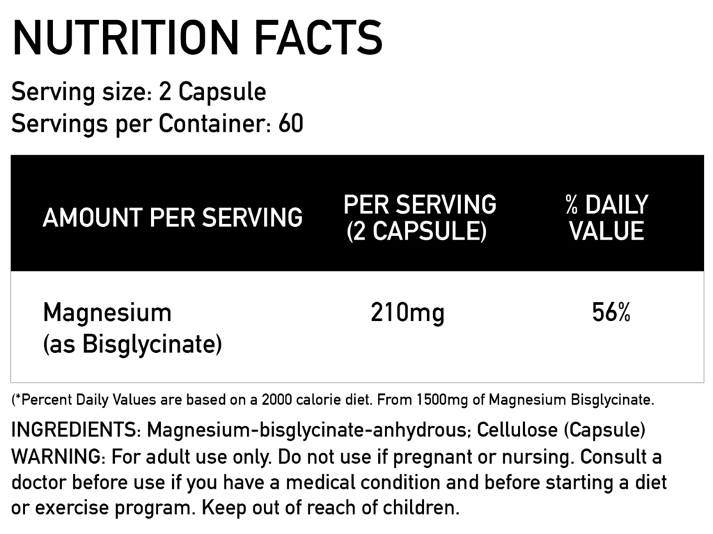 MAGNESIUM BISGLYCINATE / 120 KAPSULA